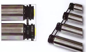 Correas acanaladas elásticas para transportador de rodillos